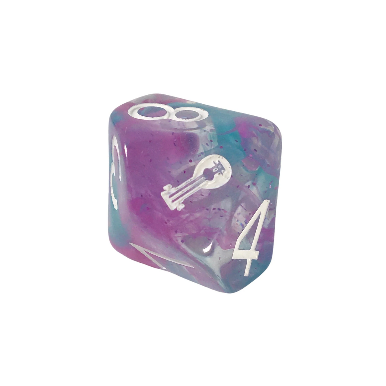 Role 4 Initiative Diffusion Large High Visibility Polyhedral Dice Set Bardic Inspiration with White Numbers 7 Ct R4i-50522-7C