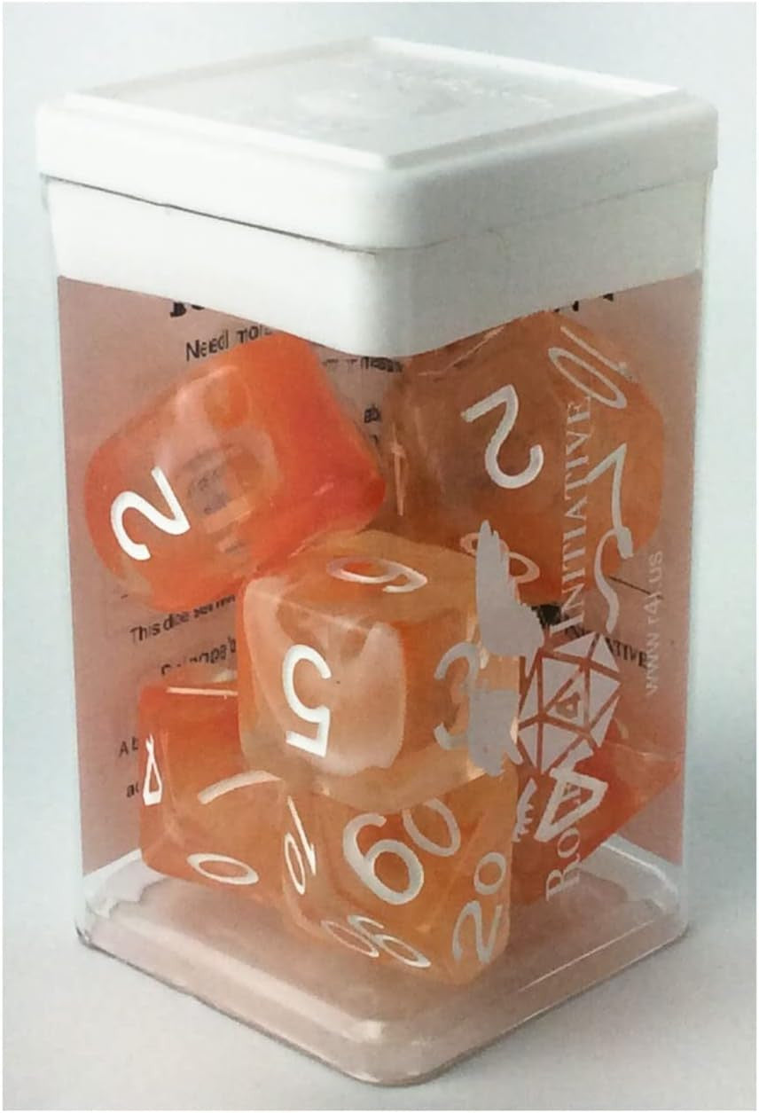 Role 4 Initiative Large High Visibility Traditional Dice Set with Arch'd4 Diffusion Koi Pond 7 Ct R4i-50508-7C