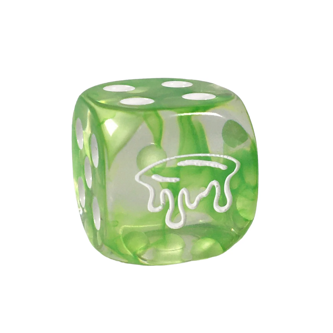 Role 4 Initiative Large High Visibility Polyhedral Dice Set Slime Green with White Arch'd4 7 Ct R4i-50404-7C