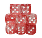 Role 4 Initiative Large High Visibility Polyhedral Dice Set Cherry Arch'd d4's with White Numbers 7 Ct R4i-50401-7C