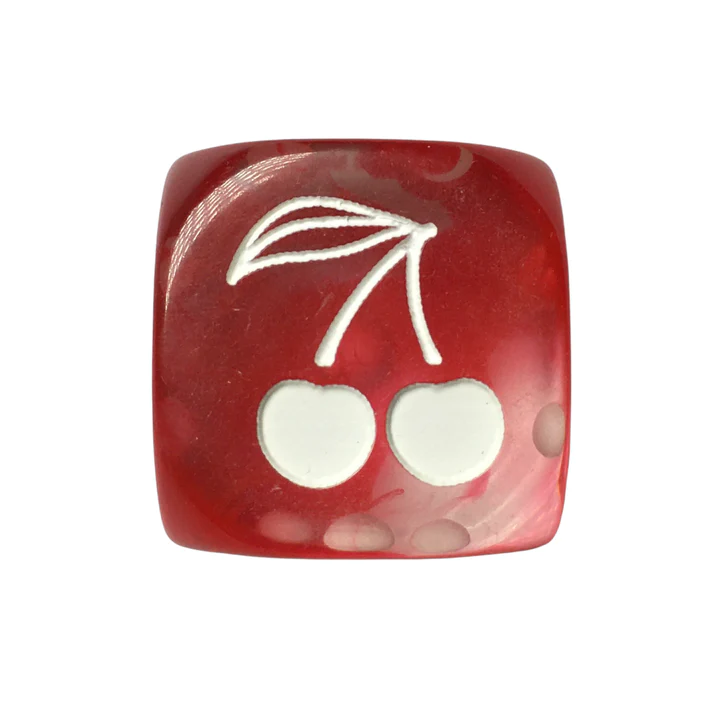 Role 4 Initiative Large High Visibility Polyhedral Dice Set Cherry Arch'd d4's with White Numbers 7 Ct R4i-50401-7C