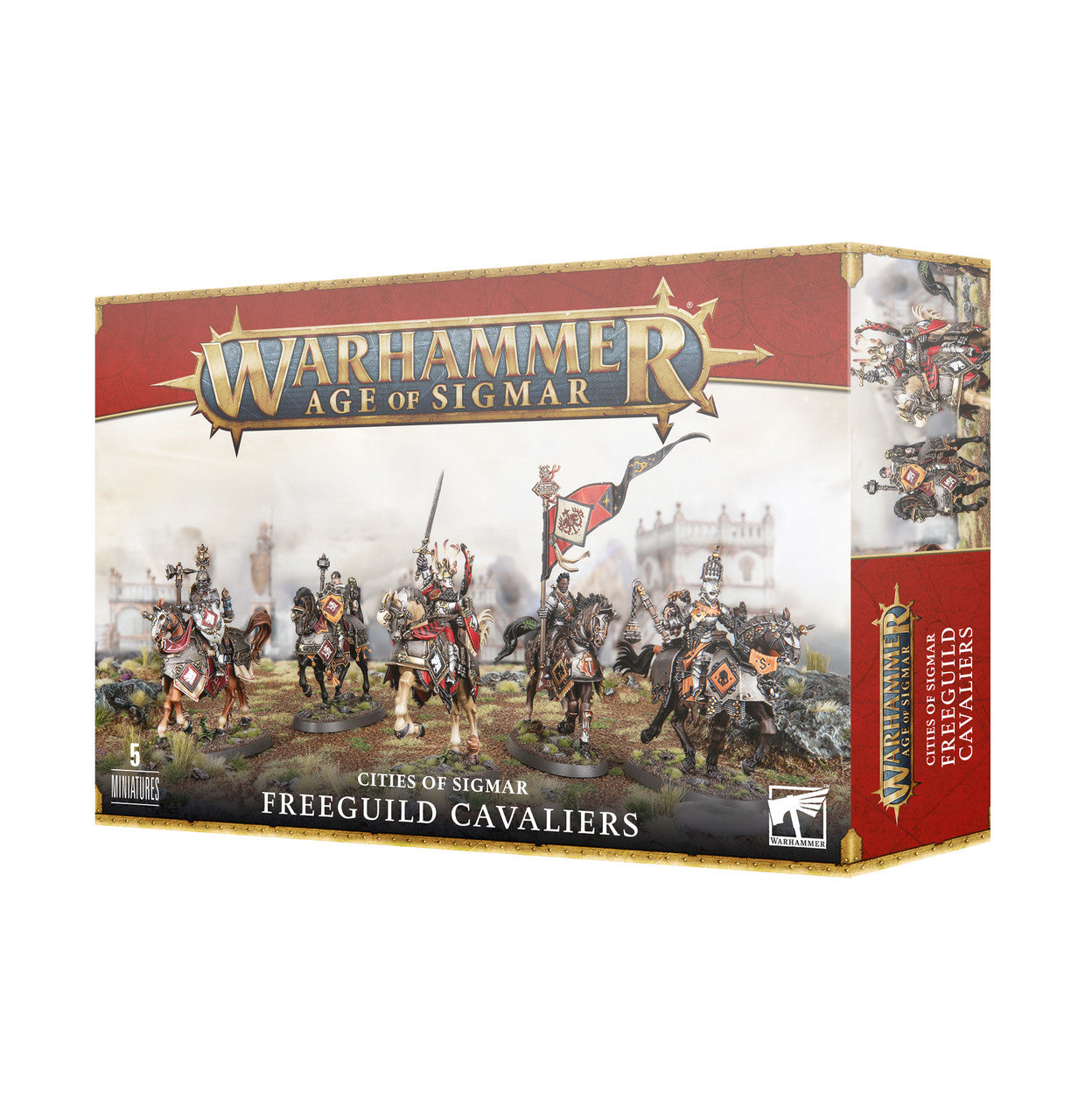 Games Workshop Warhammer Age Of Sigmar Cities of Sigmar Freeguild Cavaliers Plastic Box 86-07