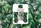 Role 4 Initiative Large High Visibility Polyhedral Dice Set Sea Dragon Shimmer with Arch'd4 White Ink 15 Ct R4i-50302-FC