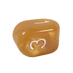 Role 4 Initiative Large High Visibility Polyhedral Dice Set Marble Caramel with White Arch'd4 15 Ct R4i-50206-FC