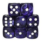 Role 4 Initiative Large High Visibility Polyhedral Dice Set Marble Purple with Arch'd4 7 Ct R4i-50203-7C