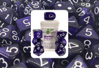 Role 4 Initiative Large High Visibility Polyhedral Dice Set Marble Purple with Arch'd4 7 Ct R4i-50203-7C