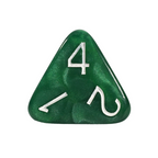 Role 4 Initiative Large High Visibility Polyhedral Dice Set Marble Green with Arch'd4 7 Ct R4i-50202-7C