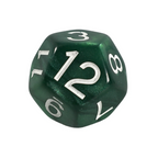 Role 4 Initiative Large High Visibility Polyhedral Dice Set Marble Green with Arch'd4 7 Ct R4i-50202-7C