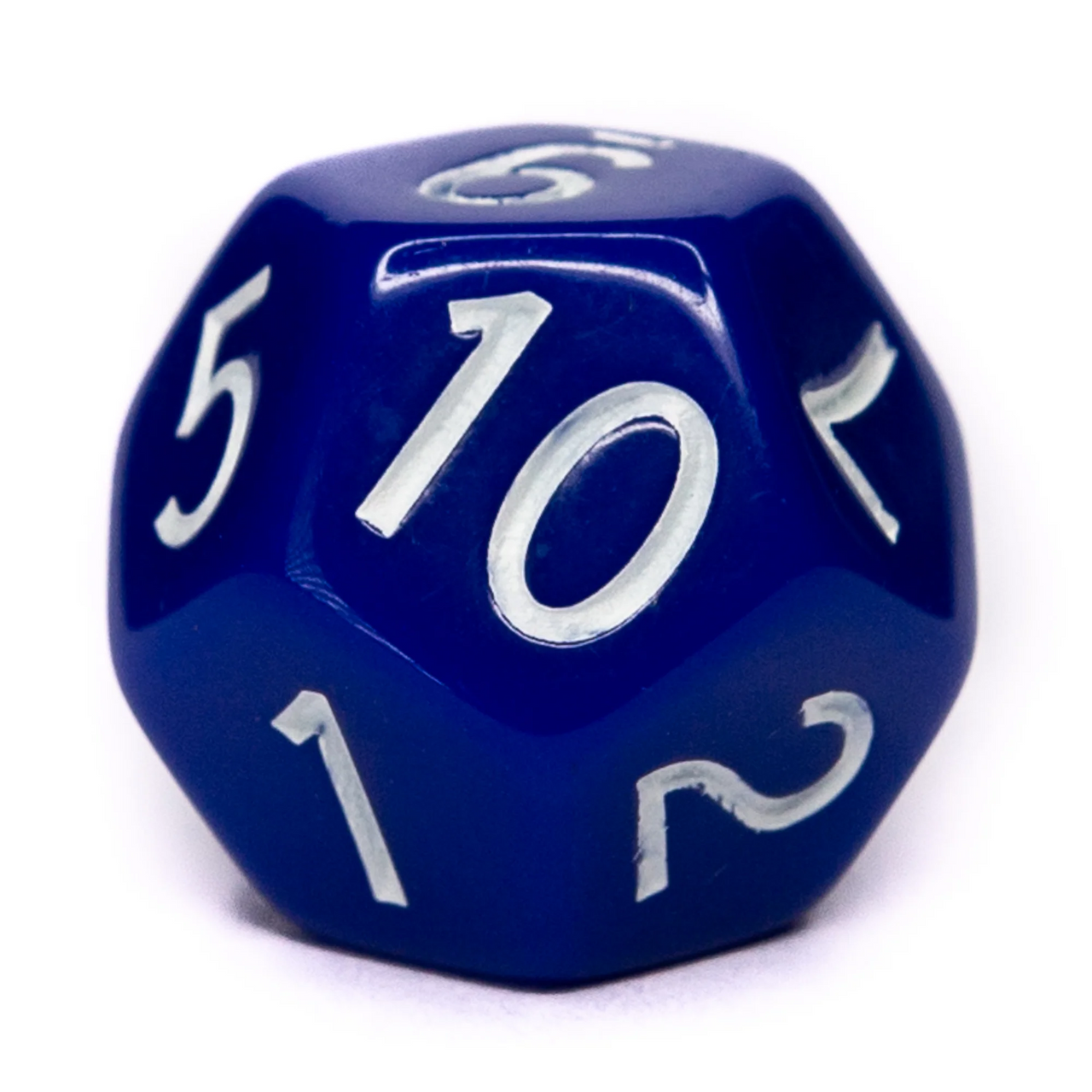 Role 4 Initiative Poly Dice Set Marble Blue with White Numbers Arch'd4 15 Ct R4i-50201-FC