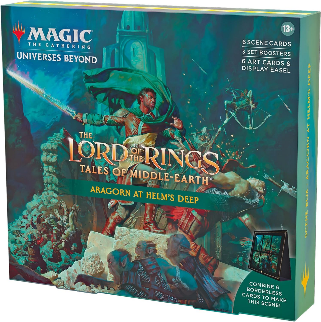 MTG Magic The Gathering CCG The Lord Of The Rings Tales Of Middle-Earth Scene Box Inner-Aragorn At Helm'S Deep Single Pack WOC-D15260000-AragornAtHelmsDeep