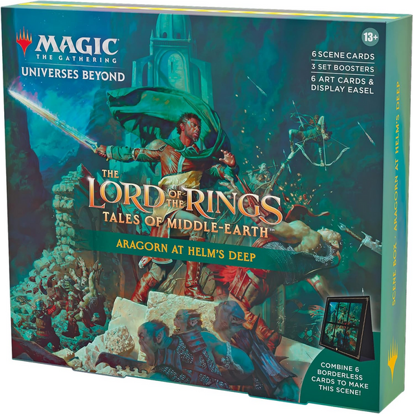 MTG Magic The Gathering CCG The Lord Of The Rings Tales Of Middle-Earth Scene Box Inner-Aragorn At Helm'S Deep Single Pack WOC-D15260000-AragornAtHelmsDeep
