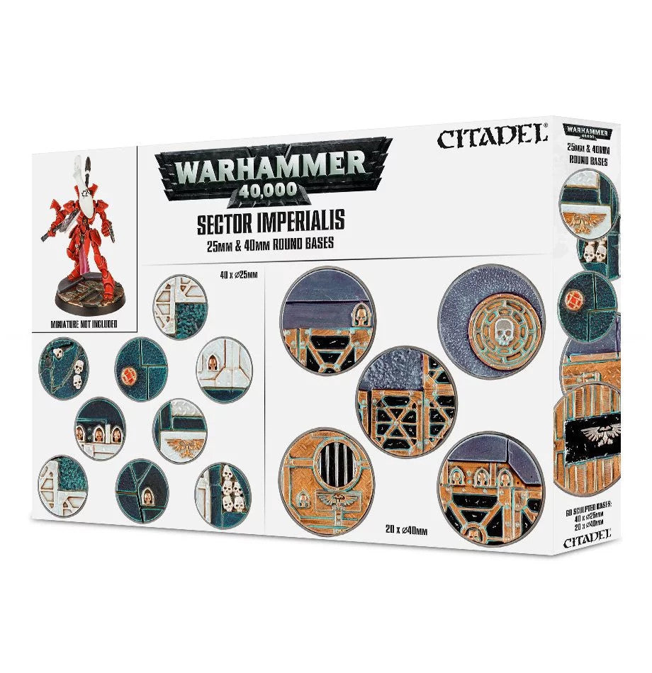 Games Workshop Citadel Sector Imperiali 25 & 40mm Round Bases 66-92