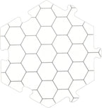 Role 4 Initiative Dry Erase Hexagon Dungeon Tiles Set 6 Inch - Pack of 33