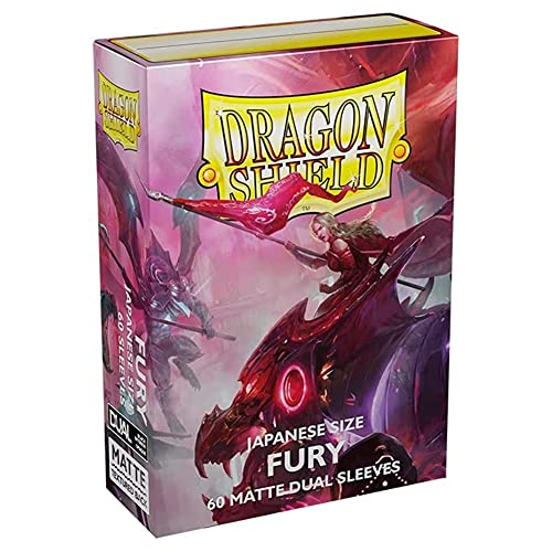 10 Packs Dragon Shield Dual Matte Mini Japanese Fury 60 ct Card Sleeves Display Case