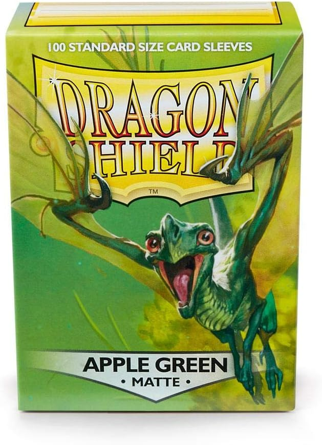 Dragon Shield Matte Apple Green Standard Size 100 ct Card Sleeves Value Bundle (Packs of 5) AT-M11018