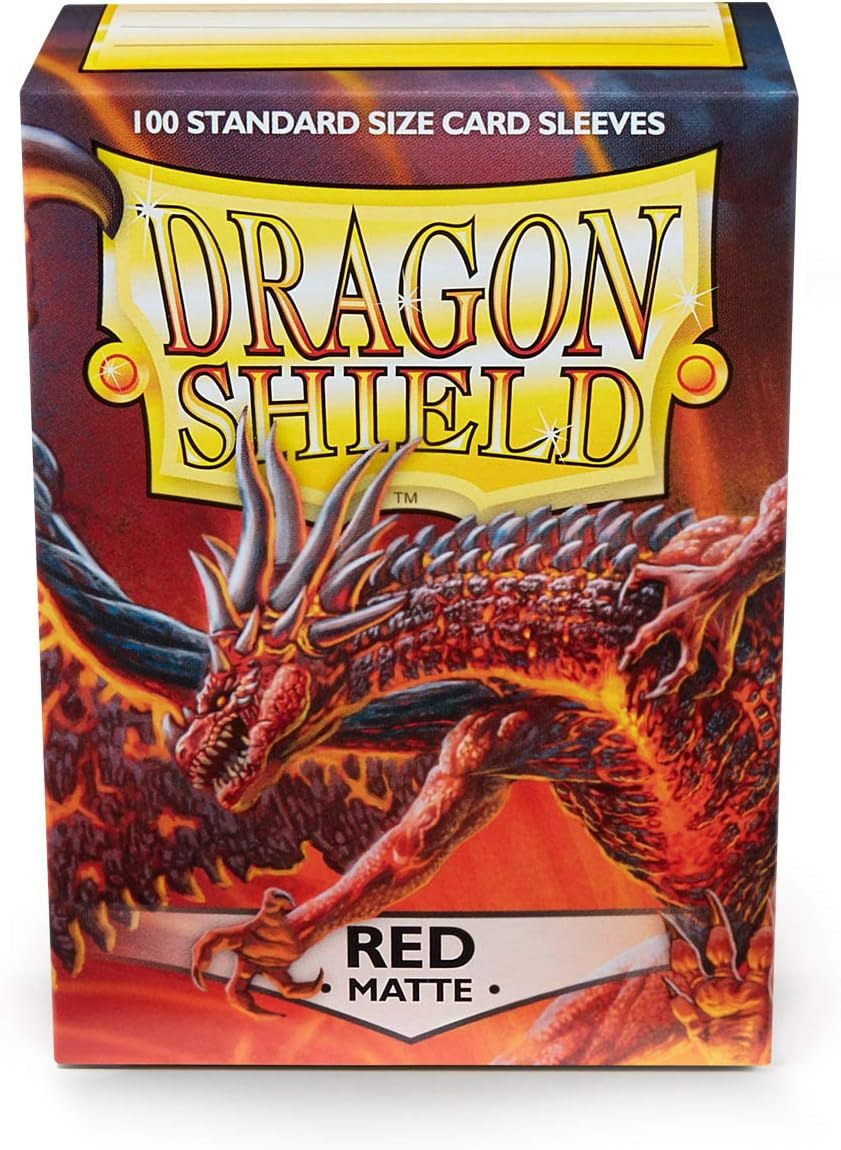 Dragon Shield Sleeves Standard Size Matte Finish Clear Red 100 Ct ATM11043