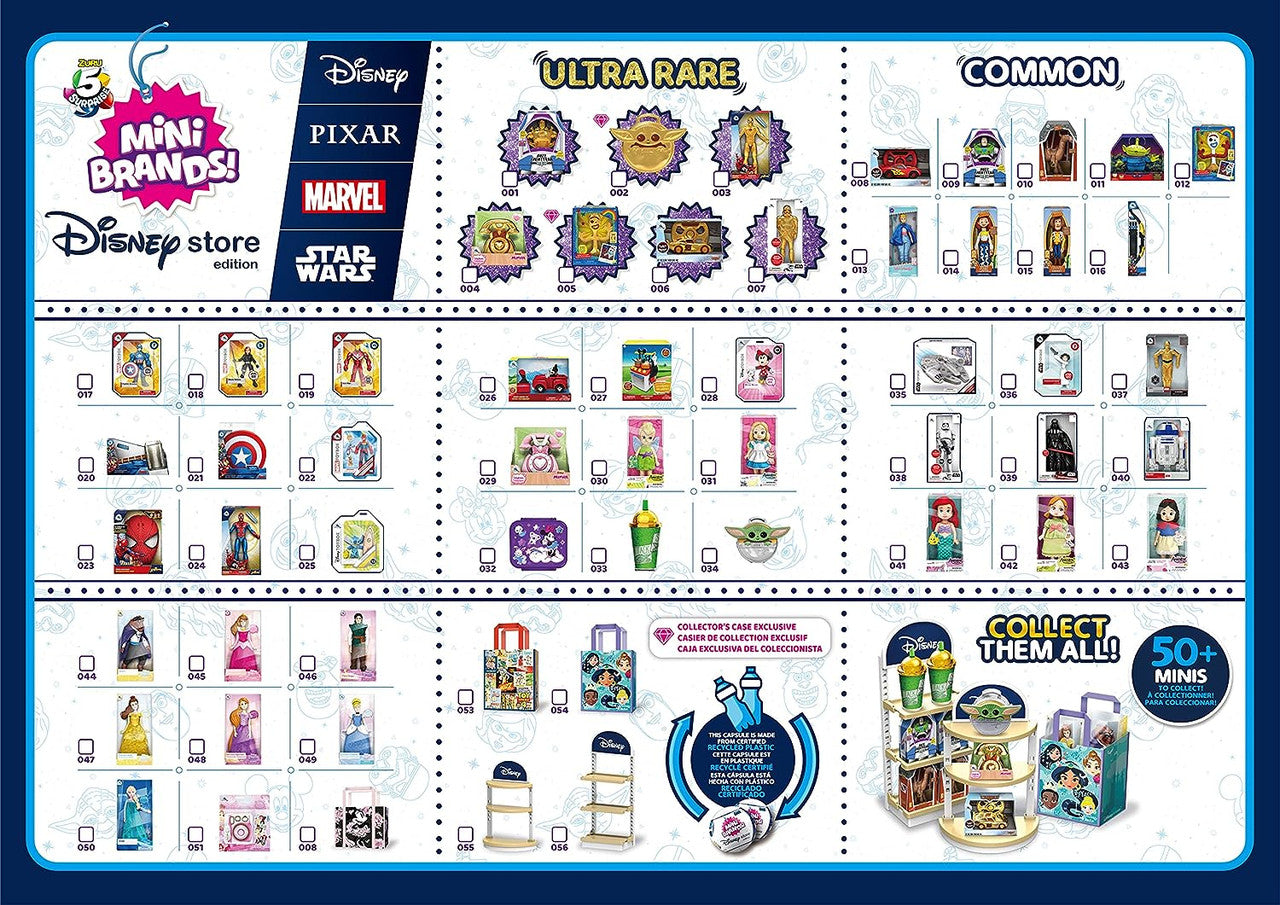 UCC Distributing Surprise Disney Mini Brand Collectible Toys by Zuru Great Stocking Stuffers Disney Store Edition Single Figure Random Selection UCCD-2808