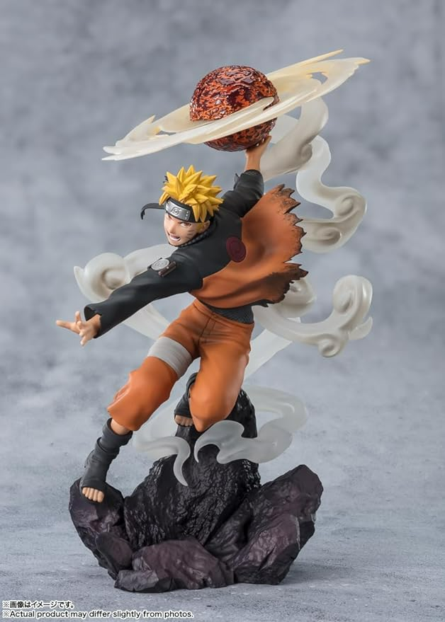 TAMASHII NATIONS Naruto Shippuden [Extra Battle] Naruto Uzumaki Sage Art Lava Release Rasenshuriken Bandai Spirits Figuarts ZERO Collectible Figure BAS66055