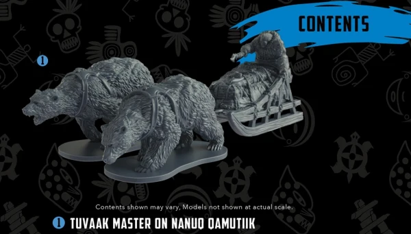 Mythic Earth Tuvaak Master On Nanuq Qamutiik Inuit 3 Resin Miniatures Figures Set MSMA49