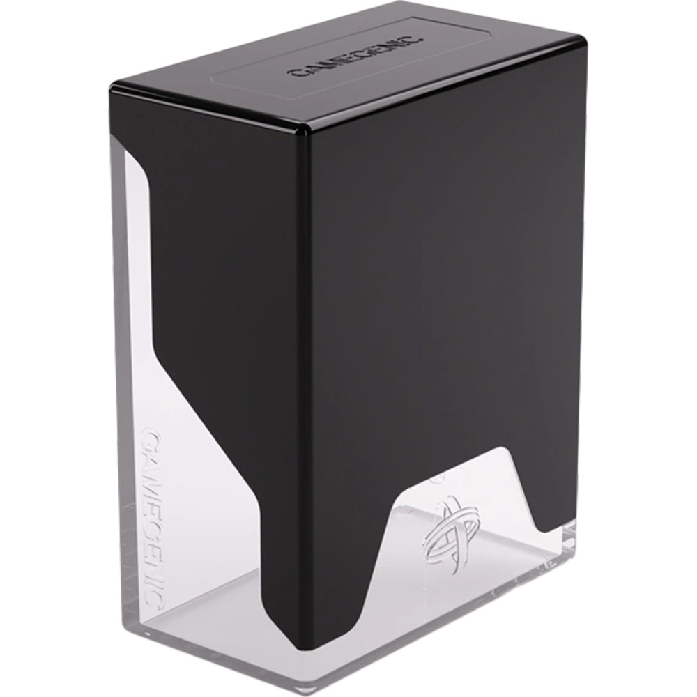 Gamegenic Bastion 50+ Xl Black / Clear Secure Deck Box Sleeved Cards With Compact Design GGS22028ML