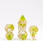 Metallic Dice Games 16mm Resin Poly Set Elephant w/Gold 7 Role Playing Game Dice for Dungeons and Dragons MTD755