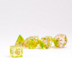Metallic Dice Games 16mm Resin Poly Set Elephant w/Gold 7 Role Playing Game Dice for Dungeons and Dragons MTD755