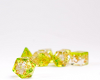 Metallic Dice Games 16mm Resin Poly Set Elephant w/Gold 7 Role Playing Game Dice for Dungeons and Dragons MTD755