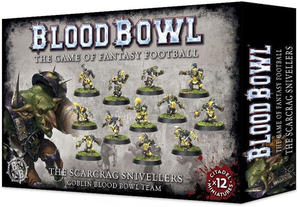 Games Workshop Blood Bowl Team The Game of Fantasy Football The Scarcrag Snivellers Goblin Team Miniature 200-27