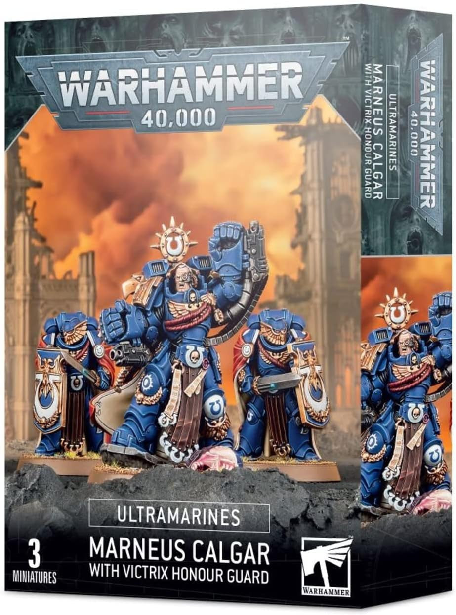 Games Workshop Warhammer 40K Ultramarines Marneus Calgar with Victrix Honour Guard Miniature 55-21