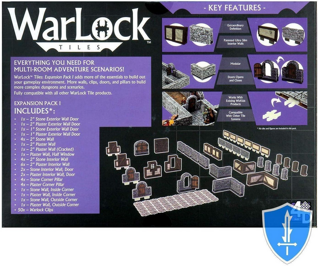Dungeons & Dragons Wizkids WarLock Tiles Expansion Box I WZK16502