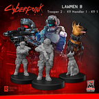 Monster Fight Club Cyberpunk RED Miniatures Lawmen B Enforcers OOS MFC33006