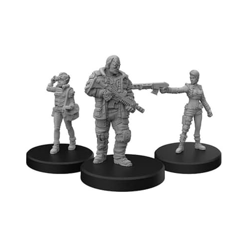 Monster Fight Club Cyberpunk Red Miniatures Bundle: EdgeRunners D, F and G (3 Items)