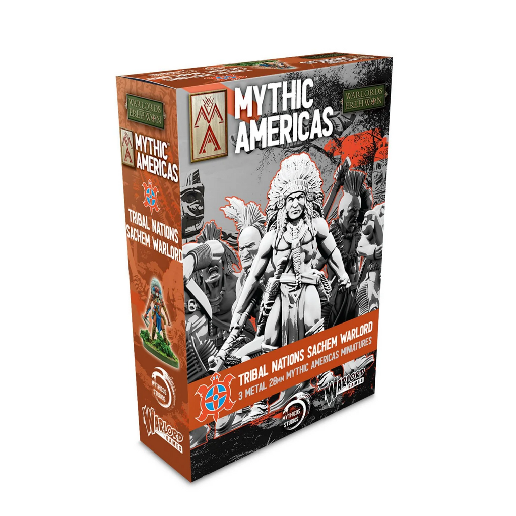 Mythic Earth Tribal Nations Sachem Warlord 3 Metal Miniature Figures Set MSMA02