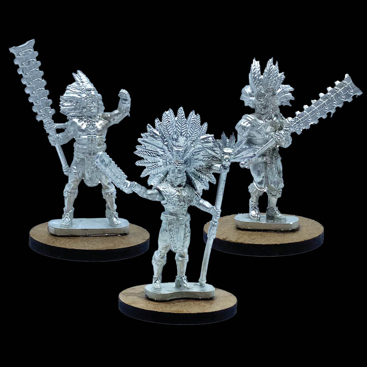 Mythic Earth Maya Halach Uinic Warlord 3 Metal Miniature Figures Set MSMA35
