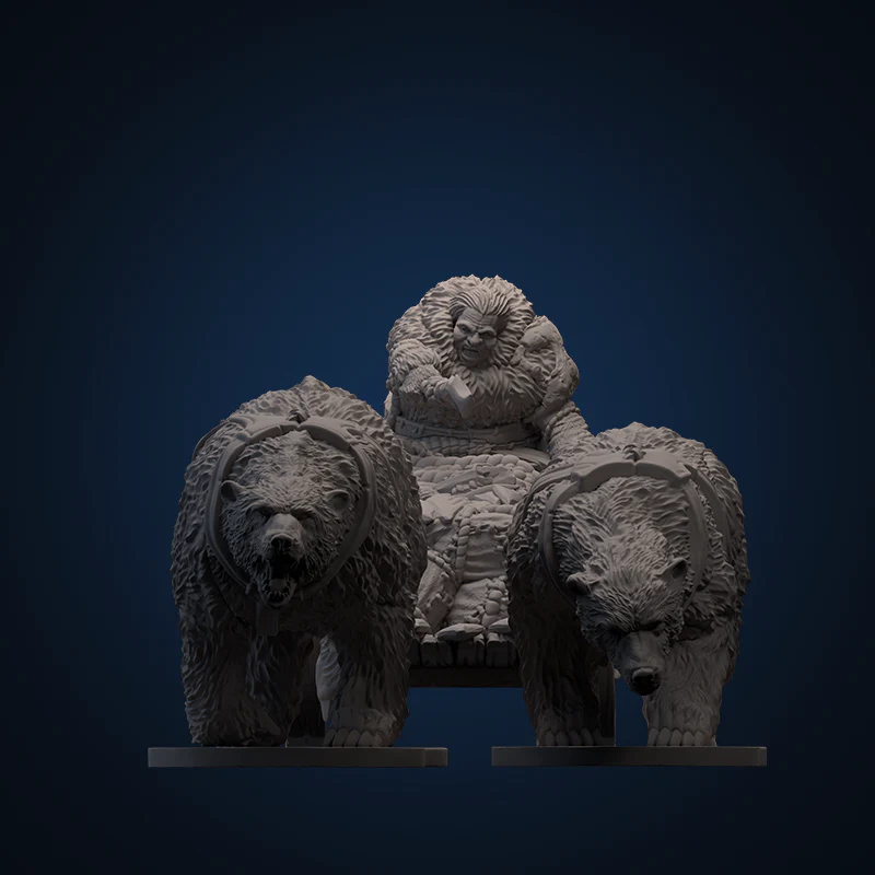Mythic Earth Tuvaak Master On Nanuq Qamutiik Inuit 3 Resin Miniatures Figures Set MSMA49