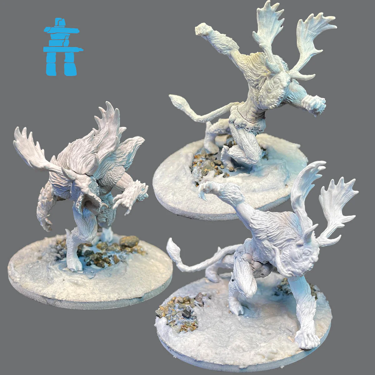 Mythic Earth Ijiraq Shadow Spirits Inuit 3 Resin Miniatures Figures Set MSMA56