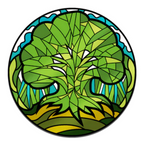 Pinfinity Pin MTG Stained Glass Forest Limited Edition AR Pin Magic The Gathering Collectible PINMTG064