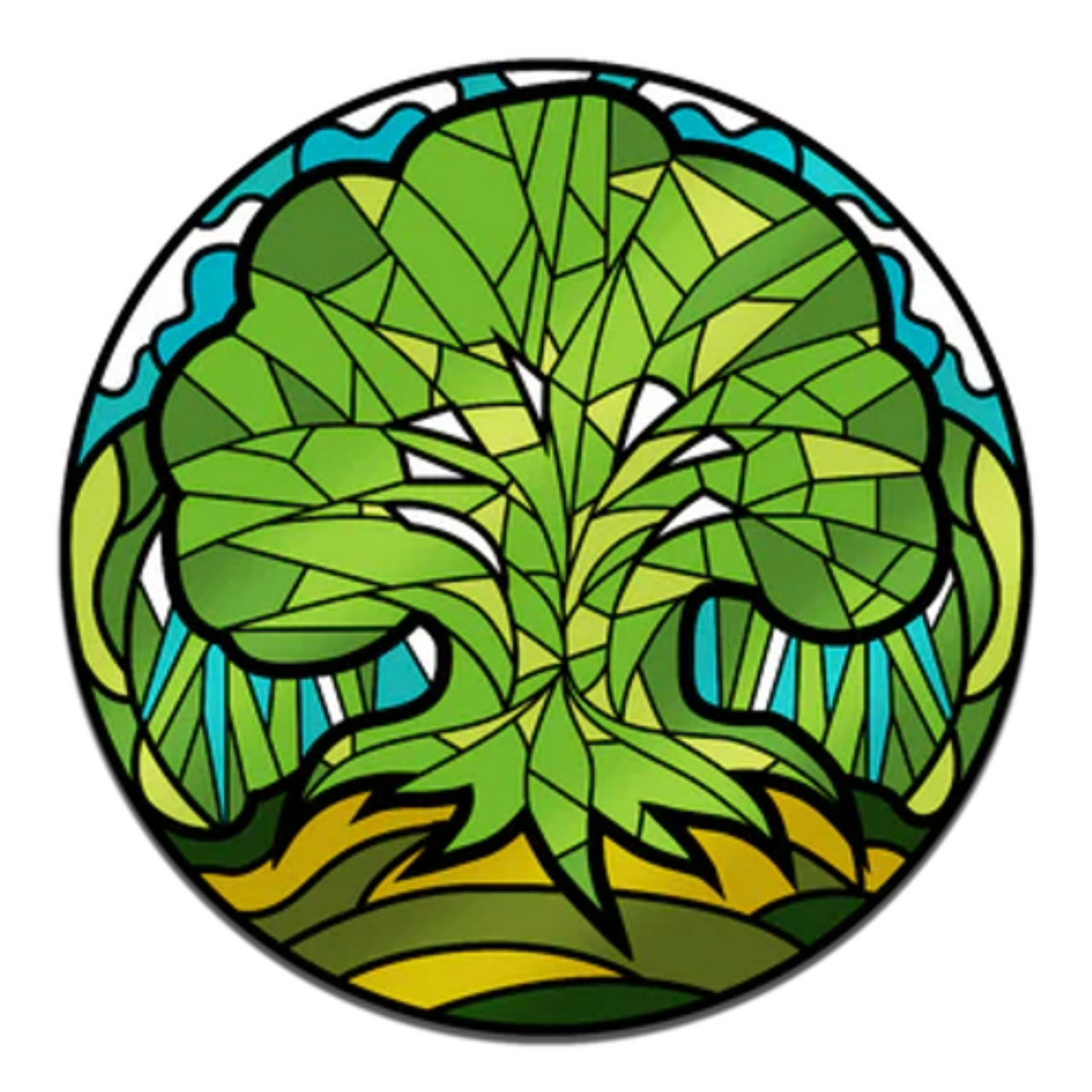 Pinfinity Pin MTG Stained Glass Forest Limited Edition AR Pin Magic The Gathering Collectible PINMTG064