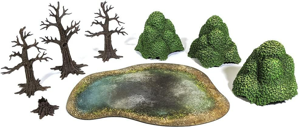 Monster Fight Club Scenery Verdant Forest Pre-Painted Tabletop Game Scenery Bundle Pack of 2 MFC-10100K1-FBA