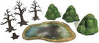 Monster Fight Club Scenery Verdant Forest Pre-Painted Tabletop Game Scenery Bundle Pack of 2 MFC-10100K1-FBA