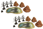 Monster Fight Club Scenery Autumn Forest Pre Painted Tabletop Game Scenery Bundle Pack of 2 MFC-10101K1-FBA