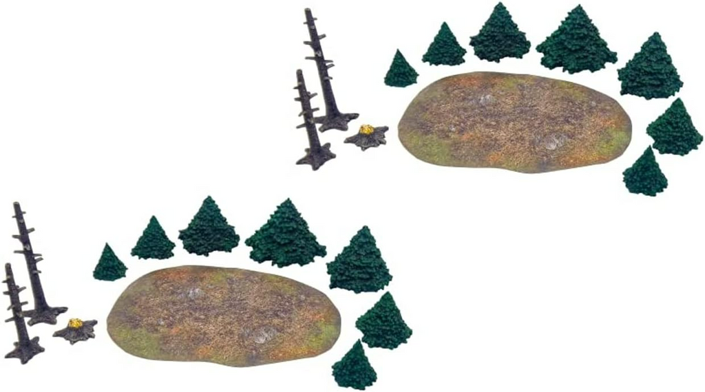 Monster Fight Club Scenery Evergreen Pine Forest Pre Painted Tabletop Game Scenery Bundle Pack of 2 MFC-10104K1-FBA