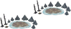 Monster Scenery Ice Wilds Snow Pine Forest Pre Painted Tabletop Game Scenery Bundle Pack of 2 MFC-10106K1-FBA