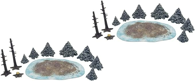 Monster Scenery Ice Wilds Snow Pine Forest Pre Painted Tabletop Game Scenery Bundle Pack of 2 MFC-10106K1-FBA