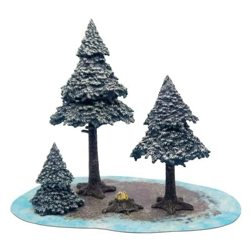 Monster Scenery Ice Wilds Snow Pine Forest Pre Painted Tabletop Game Scenery Bundle Pack of 2 MFC-10106K1-FBA