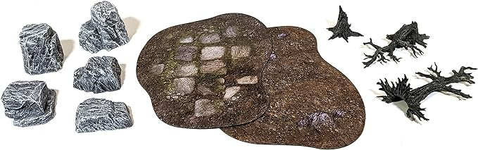 Monster Fight Club Scenery Broken Ground Pre Painted Game Scenery Bundle Pack of 2 MFC-10300K1-FBA