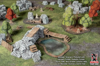 Monster Fight Club Scenery Broken Ground Pre Painted Game Scenery Bundle Pack of 2 MFC-10300K1-FBA