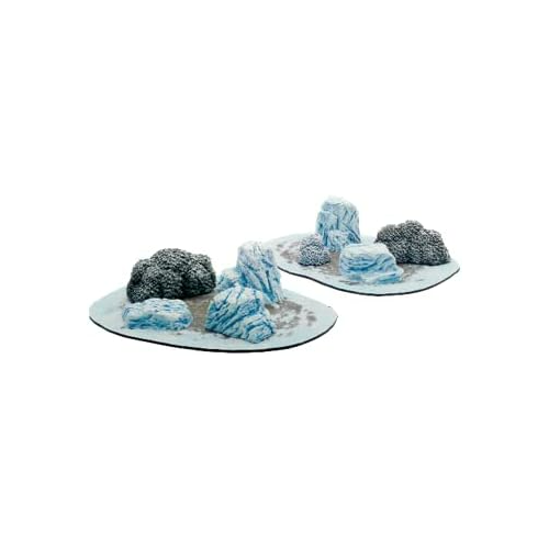 Monster Scenery Ice Wilds Snowy Ice Hills and Ice Fields Pre Painted Tabletop Game Scenery Bundlee Pack of 2 Items MFC-10302K1-FBA
