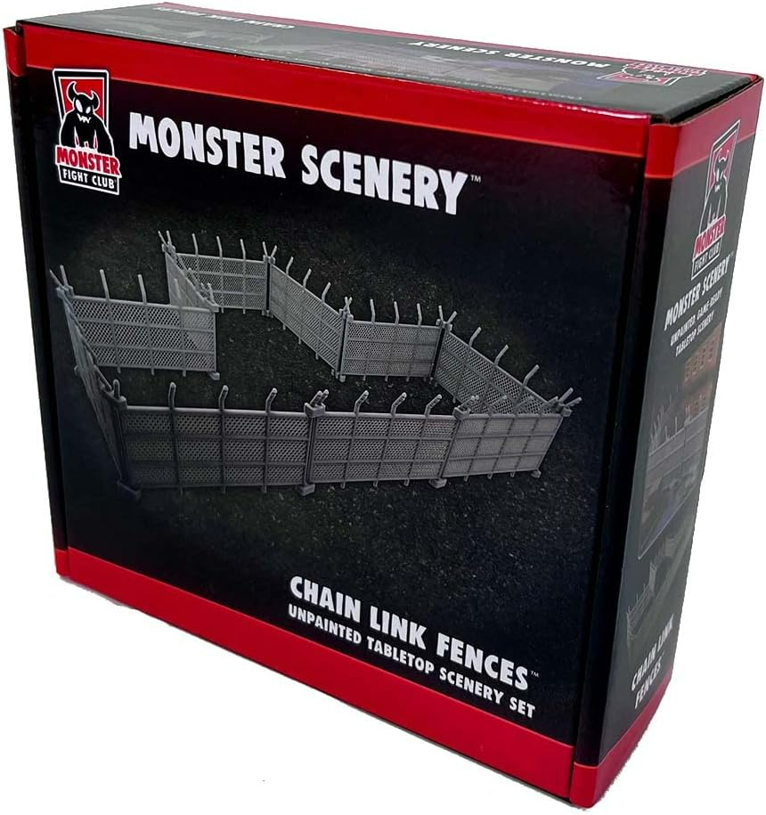 Monster Fight Club Scenery Metropolis Miniature Chain Link Fences Pre Painted Tabletop Game Scenery Bundle Pack of 2 MFC-12000K1-FBA