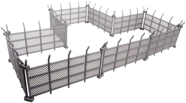 Monster Fight Club Scenery Metropolis Miniature Chain Link Fences Pre Painted Tabletop Game Scenery Bundle Pack of 2 MFC-12000K1-FBA